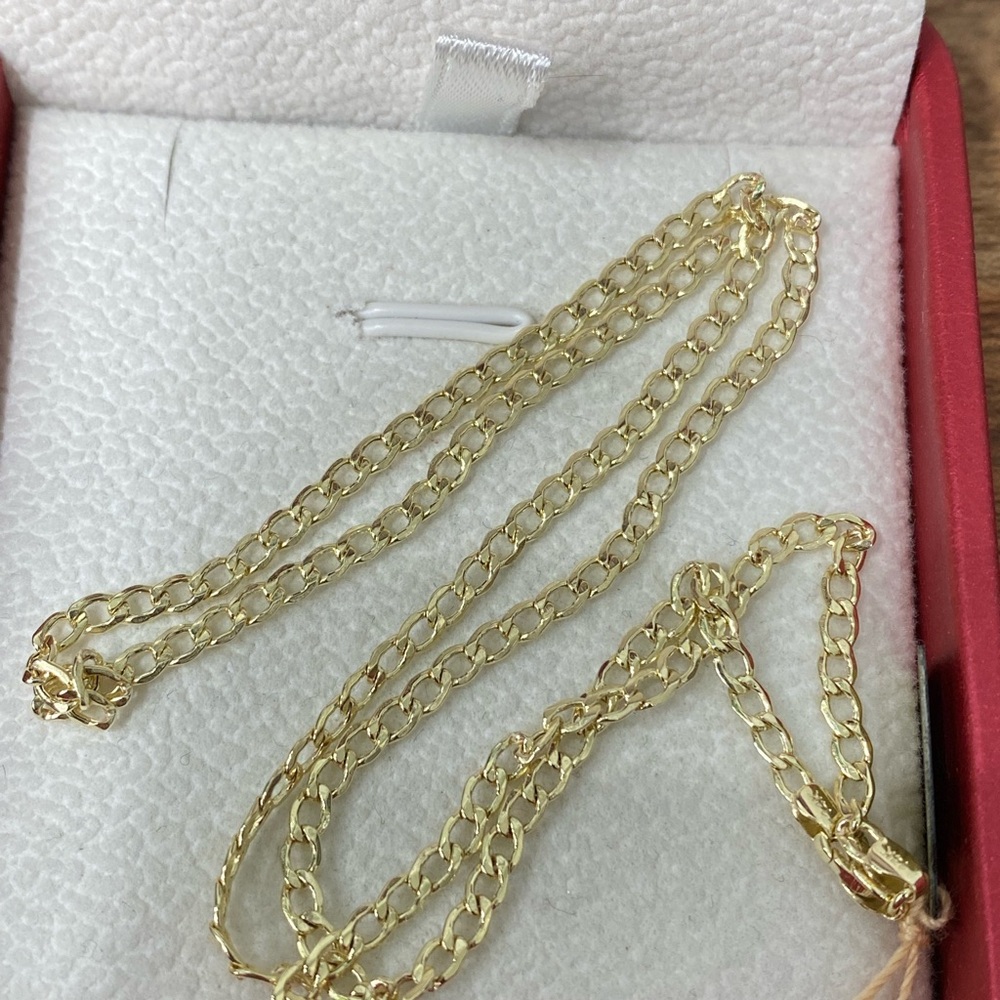 14K Yellow Gold Curb Chain 18”